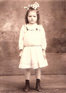 Martha Crozier at about six or seven years of age (1911-12)  (Photo submitted by Amy (Hartman) and Bill McElwee)